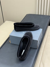 ALAIA 25S BALLET FLATS IN BLACK FULL VELVET
