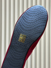 ALAIA 26S MARY JANE BALLET FLATS IN DARK RED VELVET