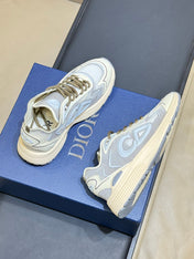 DIOR 26S B30 COUNTDOWN TECH SNEAKER IN GRAY AND LIGHT BLUE TECHNICAL FABRIC AND SUEDE