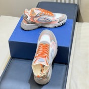 DIOR 26S B30 COUNTDOWN TECH SNEAKER IN GRAY AND ORANGE TECHNICAL FABRIC AND SUEDE