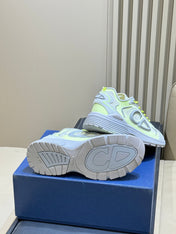 DIOR 26S B30 COUNTDOWN TECH SNEAKER IN GRAY AND GREEN TECHNICAL FABRIC AND SUEDE
