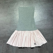 MIUMIU 26S STRAPLESS DROP WAIST MINI DRESS 1207