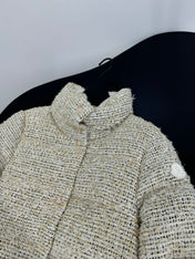 MONCLER 25S COCHELLE TWEED MID-LENGTH DOWN JACKET 202