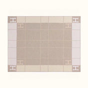 AVALON III THROW BLANKET 175 CM IN KHAKI BROWN WOOL AND CASHMERE 351745