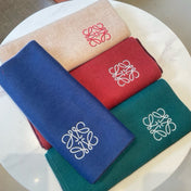 SCARF 180 CM IN TEAL GREEN MIX NAVY BLUE WOOL AND CASHMERE  415204