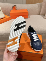 MAINLAND SNEAKER IN NAVY BLUE SUEDE AND CALFSKIN 959296
