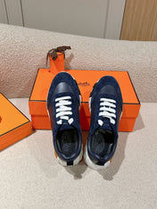 MAINLAND SNEAKER IN NAVY BLUE SUEDE AND CALFSKIN 959296