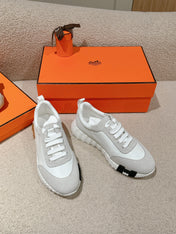 MAINLAND SNEAKER IN PALE GRAY SUEDE AND WHITE CALFSKIN 959308