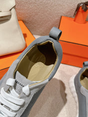 MAINLAND SNEAKER IN ASH GRAY SUEDE AND SHARK GRAY BREATHABLE MESH FABRIC