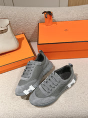 MAINLAND SNEAKER IN MOUSE GRAY SUEDE AND BREATHABLE MESH FABRIC