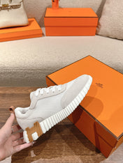 MAINLAND SNEAKER IN PALE GRAY SUEDE AND WHITE BREATHABLE MESH FABRIC