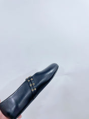 ALAIA MARY JANE SHOES IN BLACK LAMBSKIN WITH GOLD HARDWARE