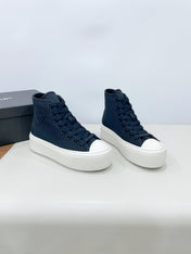 HIGH-TOP SEANKERS IN SPACE BLUE CANVAS