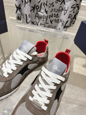 DIOR 25S MILE SERIES SNEAKERS 25MM IN BROWN SUEDE