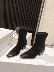 CELINE 25S CHELSEA BOOTS CLASSIC 45MM IN BLACK SUEDE