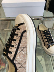 WALK'N PLATFORM SNEAKER BEIGE AND BLACK CANNAGE TWEED