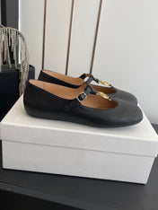 CHLOÉ 26S MARY JANE SHOES IN BLACK CALFSKIN