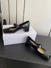 DIOR 26S MARY JANE 45 MM IN BLACK GLOSSY CALFSKIN