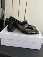 DIOR 26S MARY JANE 45 MM IN BLACK GLOSSY CALFSKIN