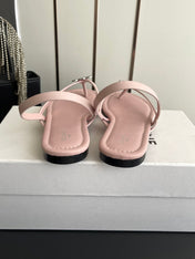 CELINE 26S THONG SANDALS IN LIGHT PINK CALFSKIN