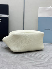 PRADA 25S TOTE MINI BAG 18 IN IVORY CALFSKIN GOLD HARDWARE
