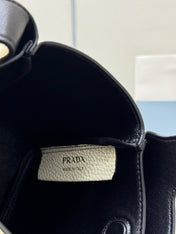 PRADA 25S TOTE MINI BAG 18 IN IVORY CALFSKIN GOLD HARDWARE