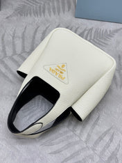 PRADA 25S TOTE MINI BAG 18 IN IVORY CALFSKIN GOLD HARDWRE