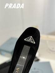 Pra Pumps 40 Square Sole Black Velvet