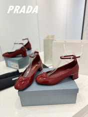 PRA NAPPA MARY JANE PUMPS JAM LAMBSKIN