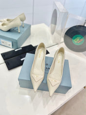 Pra Pumps 75 White Patent Leather