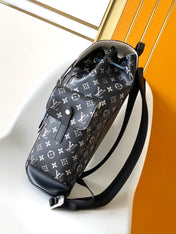 CHRISTOPHER BACKPACK 48 IN BLACK WHITE MONOGRAM CALFSKIN
