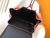 LV 25S CHRISTOPHER BACKPACK 48 IN CORAL RED AND BROWN CALFSKIN
