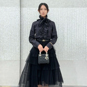 DIOR 25S PLEATED LACE SHIRT 703