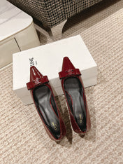 TRIOMPHE HIGH PUMP 5 CM IN RUBY RED PATENT CALFSKIN