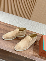 LP OPEN WALK LOAFERS CREAM SUEDE