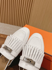OZ Mule Fringed White