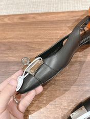 Innocente Slingback Suede Goatskin Black