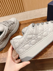 BY ERL B9S SKATER SNEAKER IN PALE GRAY CANNAGE LAMBSKIN