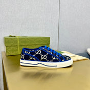 GG TENNIS 1977 TRAINER BLACK AND COBALT CANVAS