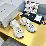 3XL SPORTY SANDALS IN WHITE POLYURETHANE, POLYESTER AND TPU