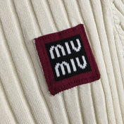 MIUMIU SHORT-SLEEVE KNIT TOP STYLE 296
