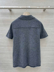 MIUMIU SHORT-SLEEVE TURTLENECK SWEATER STYLE 695