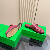 ASTAIRE MULE IN BERRY RED CALFSKIN