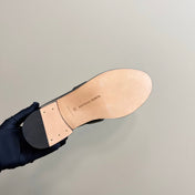 ASTAIRE LOAFER IN WHITE MIX BLACK CALFSKIN WITH GOLD HARDWARE