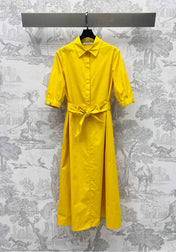 MAX MARA BELTED DRESS WITH LAPEL COLLAR 267812