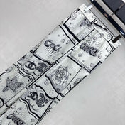 CHANEL 26S STRAIGHT-LEG PRINTED PANTS 887