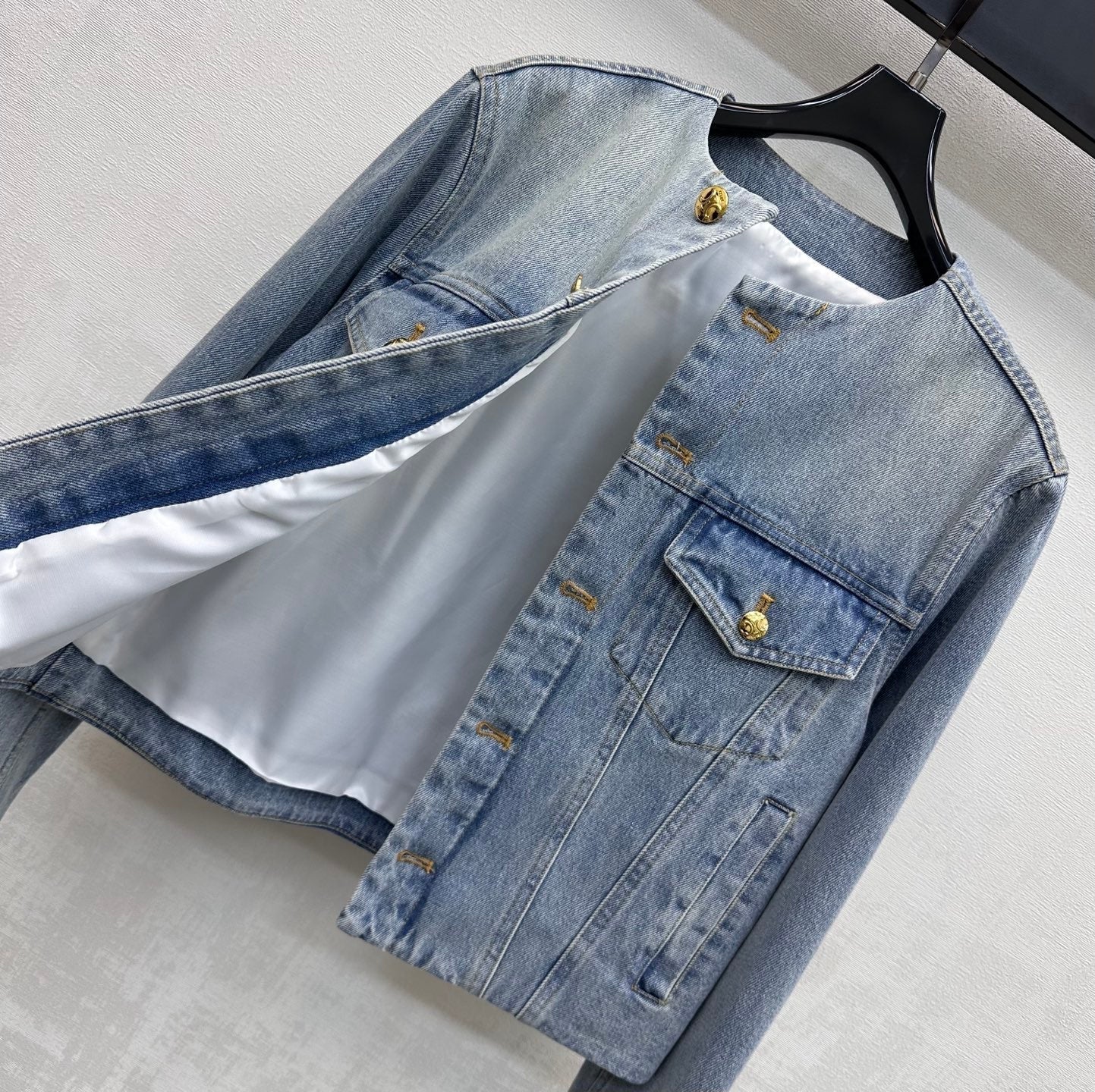 CELINE 26S CREW NECK DENIM JACKET 113