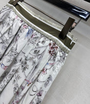 DIOR 26S FLORAL SILK SKIRT 1195