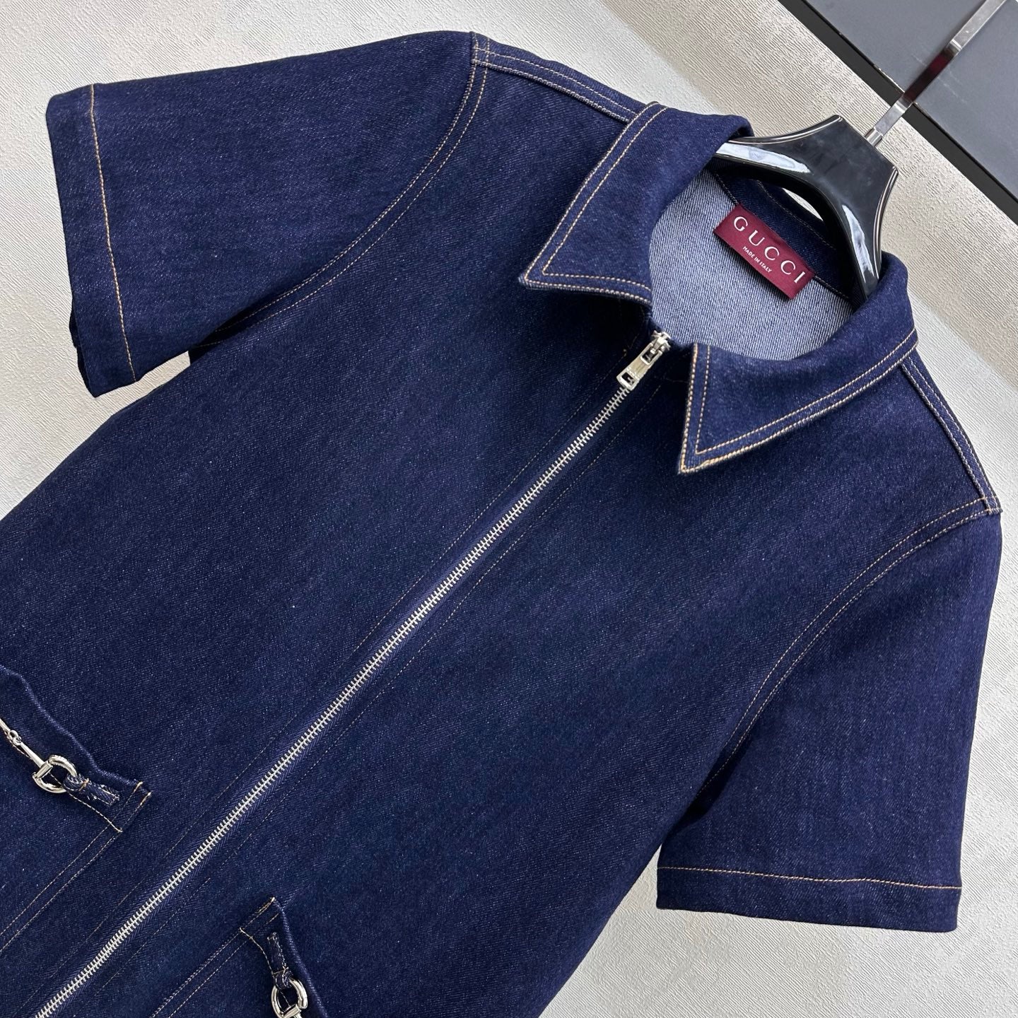 GUCCI 26S ZIP FRONT DENIM DRESS 299