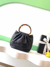 CHANEL 26S HAND BAG MEDIUM 24 IN BLACK LAMBSKIN GOLD HARDWARE